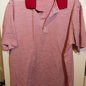 Bobby Jones Red and White Striped Polo Shirt